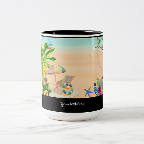 Zazzle Tropical summer beach personalized Mug (Center).png