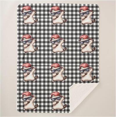Cat Lover Sherpa Blanket