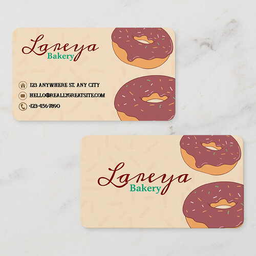 Zazzle watercolor and faux brown foil business card (Front_Back).png
