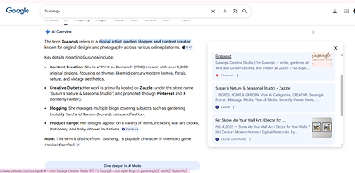 footprint shows meta text or image ALT text is allowing Show me posts to be indexed.