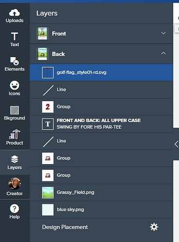 can't see background option