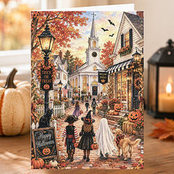 Happy Halloween Charming Autumn Village