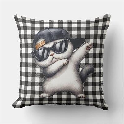 Fun Cat Throw Pillow