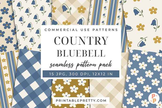 Country Bluebell Pantry Floral Seamless Digital Paper Preview_Preview 1.jpg