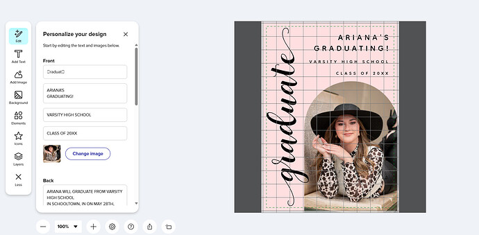2- Inside New Design Tool, Nothing done, Image still looks good