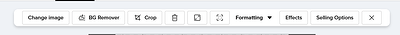 Select image layer and crop icon will appear