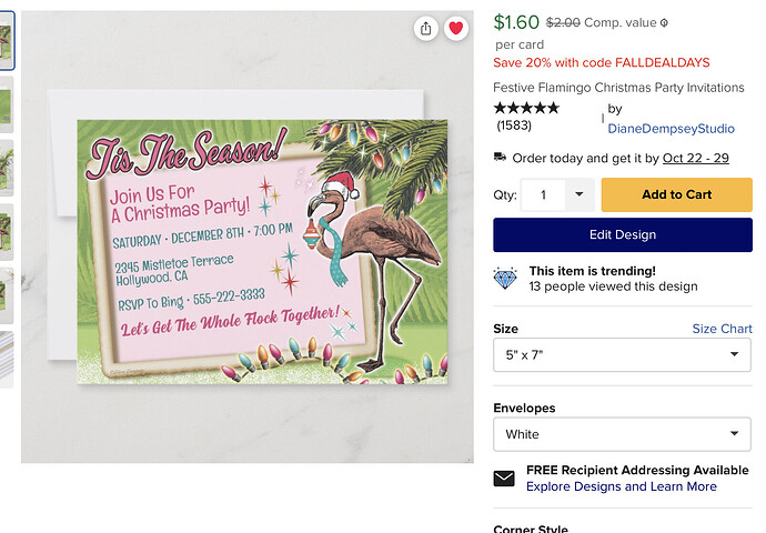 On the product page