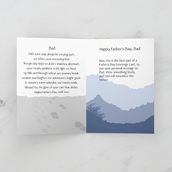 Walking Life's Path With Dad: Father's Day Holiday Card