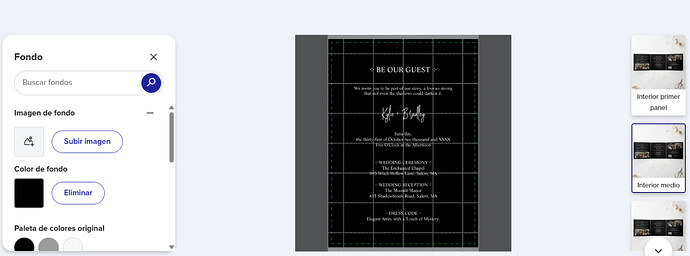 The format should be a square tri-fold, as shown in the thumbnail on the right.