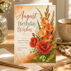 August Birth Flower August Birthstone Birthday Card.png