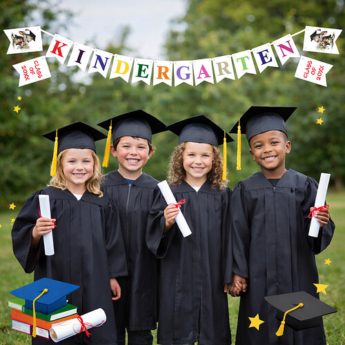 Kindergarten Graduation Bunting Flag