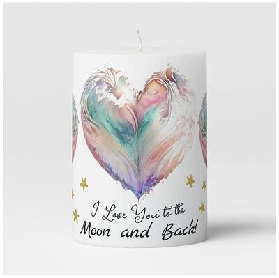 Heart Pillar Candle