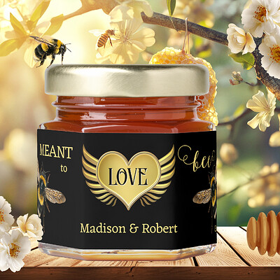 Meant to bee honey wedding favor jar