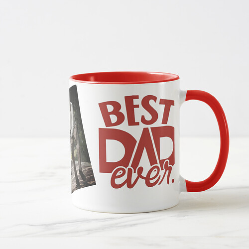 Zazzle Best Dad Ever Modern Photo Father's Day Mug (Right) (1).png Best Dad Ever