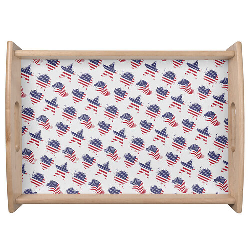 America a land of the free. Serving tray