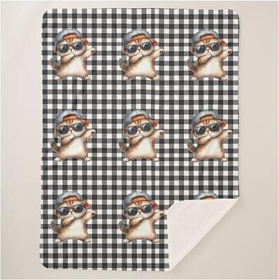 Cat Lover Sherpa Blanket