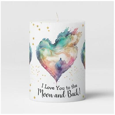 Heart Pillar Candle