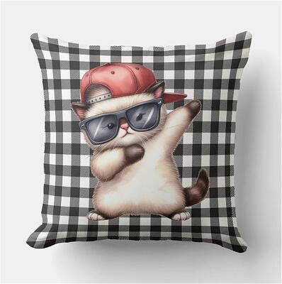 Fun Cat Throw Pillow