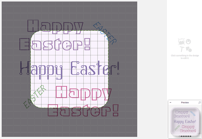 Screen capture of the design tool while designing for square plate