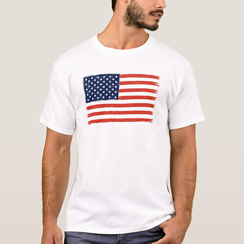 America a land of the free. Men tshirt