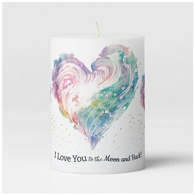 Heart Pillar Candle