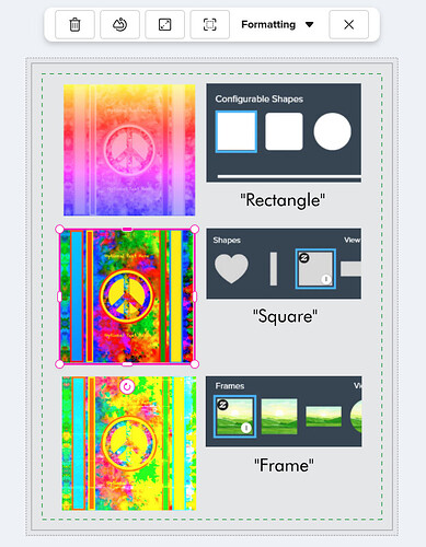 selecting a manually masked image