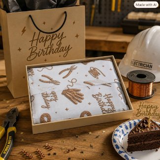 Masculine Birthday Electrician Tools & Gloves