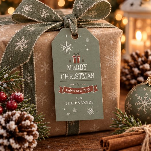 Merry Christmas Snowflakes Earth Tones ID1334