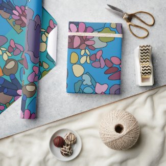 Coral Reef Under The Sea Birthday Party Wrapping Paper