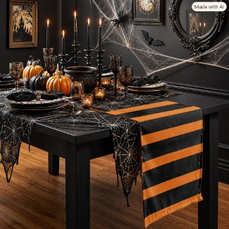 Spooky Orange‑Black Stripe Halloween
