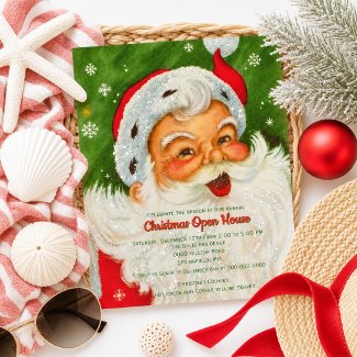 Vintage Santa Christmas Open House