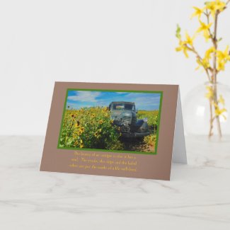Beauty In Old Things /old truck in sunflower field