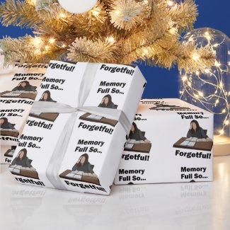 Forgetful People Memory Full So Forgetful Birthday Wrapping Paper