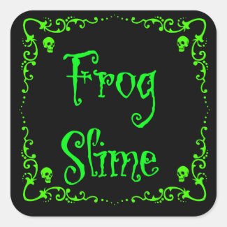 Halloween Potion Ingredients Frog Slime