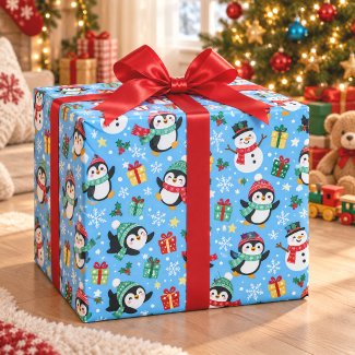 Cute Penguins & Snowmen Christmas