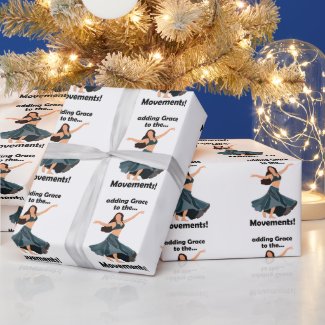 Belly Dancer Adding Grace To Movements Dance Party Wrapping Paper