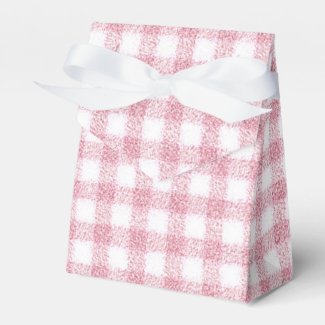 Velvety Pink and White Gingham Charm
