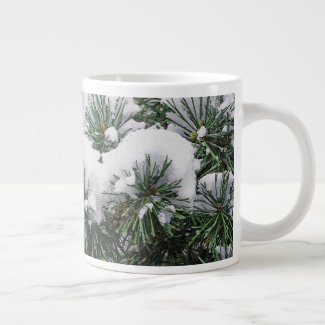 SNOW ON EVERGREEN TREE