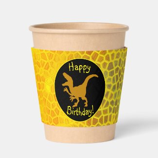 Gold Dinosaur Hide Happy Birthday!