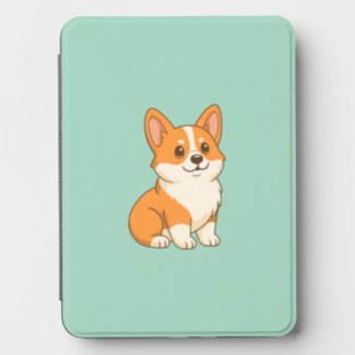 Cute Corgi Dog Green