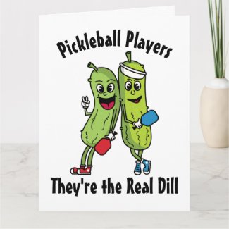 Cartoon Pickles Pickleball Players Pickleball Team