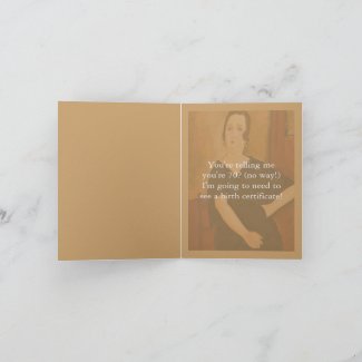 HUMOROUS BIRTHDAY CARD/ INCREDULOUS WOMAN