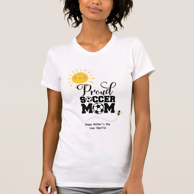 Funny SOCCER MOM Mothers Day Birthday Personalize T-Shirt
