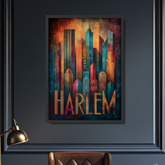 Harlem Renaissance Art Deco Wall Poster