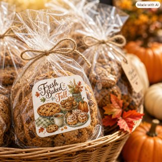 Autumn Vibe Fresh Baked for Fall Flat Sticker
