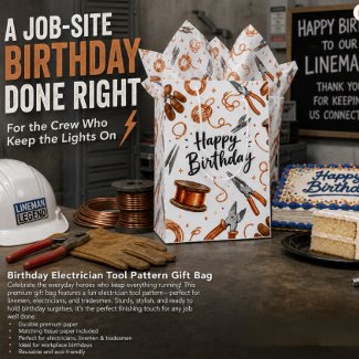 Birthday Electrician Tool Pattern