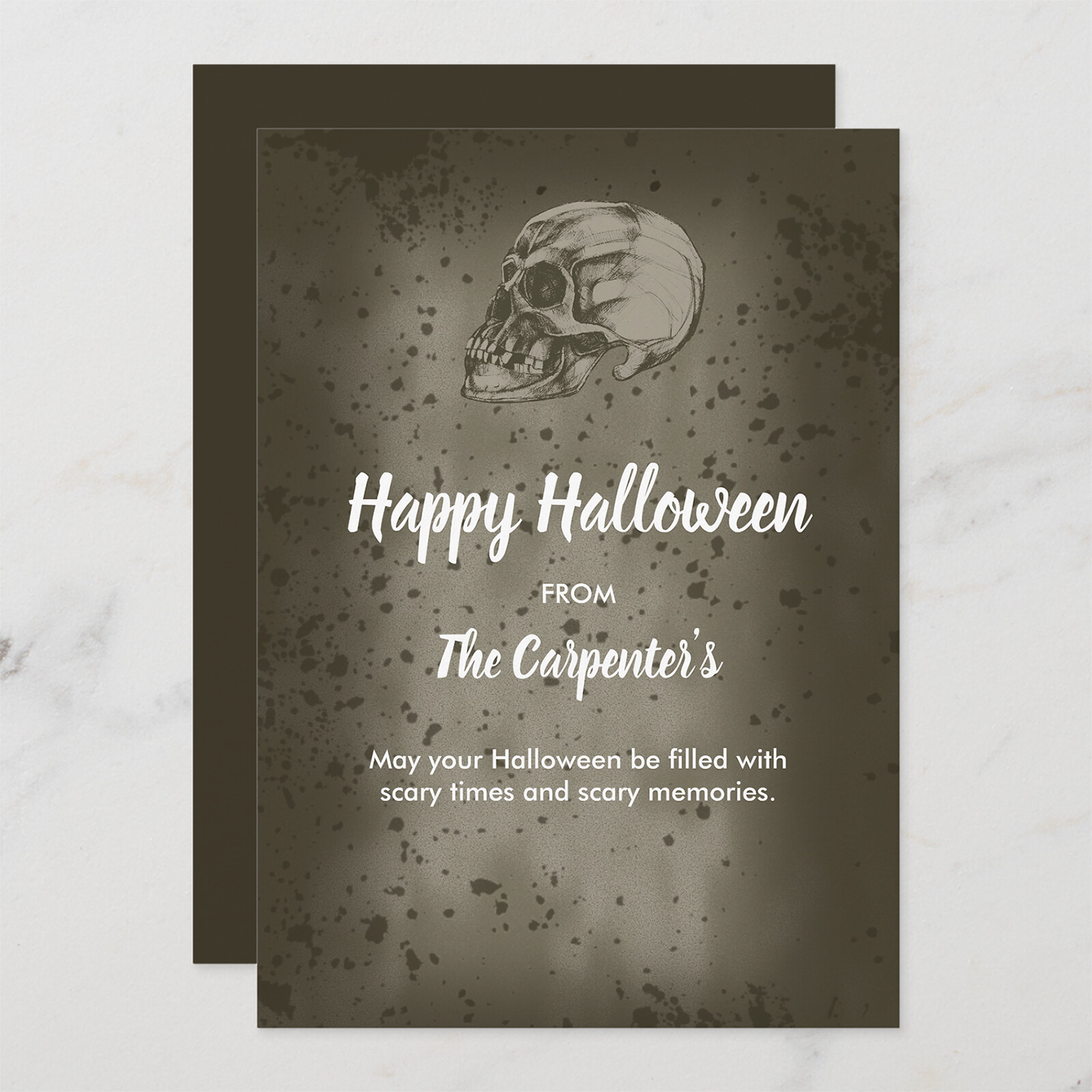 Zazzle The Halloween Skull Holiday Card (Front_Back).png