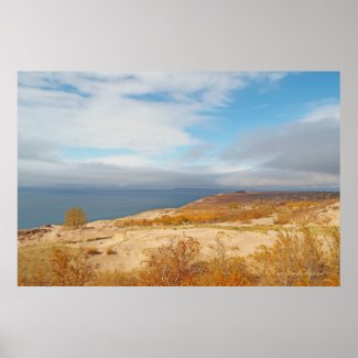 CANVAS GLOSS/ SLEEPING BEAR DUNES/LAKE, DUNES, SKY