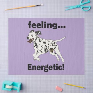 Dalmatian Dog Feeling Energetic Dog Birthday Party Tissue Paper