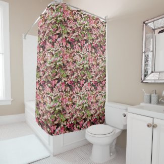 Pink , Green and White Floral